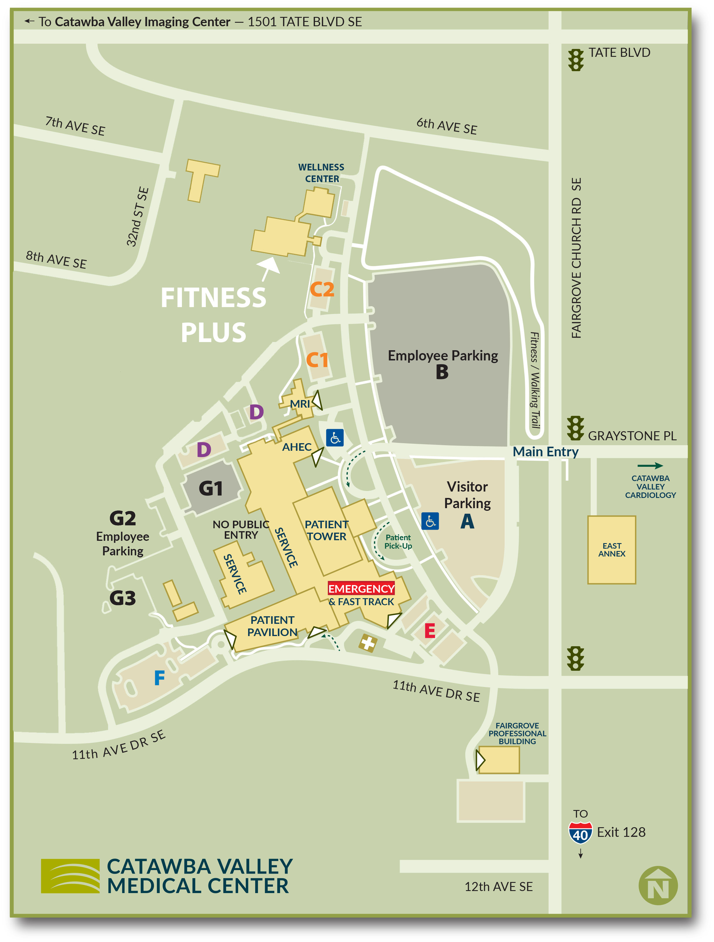 fitness center on map